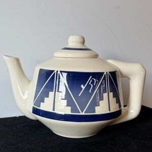 Vintage Native American Indian Tribal Lakota Sioux Pottery Teapot -Signed